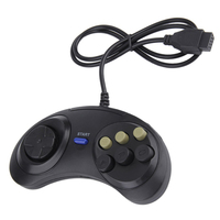 Manette filaire Sega pour Sega Genesis, contrôleur de jeu classique USB, 6 boutons, joystick pour jeux rétro MD2 PC MAC Mega Drive