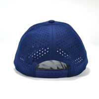 Custom 6-panel terry jersey waterdichte snel drogende sportieve golfpet met lasergesneden rubberen patch logo unisex baseballcap fruit