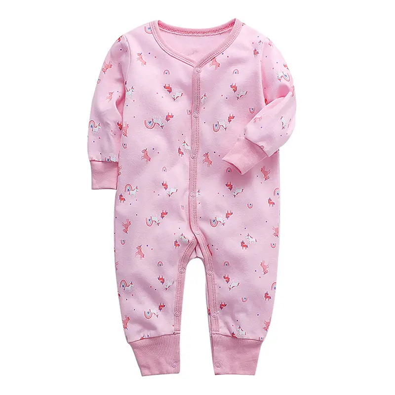 Wholesale Newborn Infant Toddler Boy Girl 100% Cotton Long Sleeve Baby knitting infant Jumpsuit Romper cloth