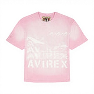 เสื้อยืดคอตตอน 100% ยี่ห้อ Avirex สีชมพู แขนสั้น พิมพ์ลายโลโก้สีขาว ทรงปกติ สไตล์ลำลอง สำหรับผู้ชาย คอกลม ผ้าเจอร์ซีย์คอตตอน - Product Image 1