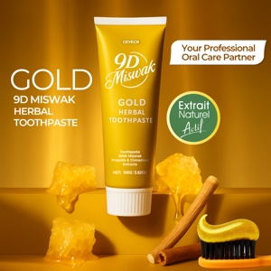 9d Golden MISWAK <strong>Toothpaste</strong> 100g/3.52oz Deep Cleaning Stain Removal &amp; Gum Care with Natural Herbal Fresh Breath Bright White - Product Image 1
