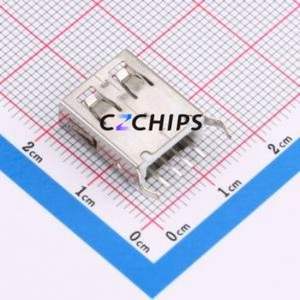 U-A-24DD-W-4 USB Connector Through hole Component (THT) Connector Type-A USB 2.0 Female Through Hole - Product Image 2