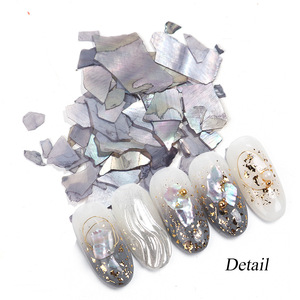Décorations d'ongles 3D irrégulières en paillettes holographiques en forme <span class=keywords><strong>de</strong></span> flocons <span class=keywords><strong>de</strong></span> sirène, tranches <span class=keywords><strong>de</strong></span> coquillages d'ormeau, sequins pour manucure en plastique - Product Image 5