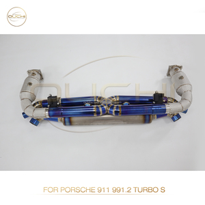 Tubo de escape de titanio OUCHI Catback para <span class=keywords><strong>Porsche</strong></span> 911 <span class=keywords><strong>Turbo</strong></span> S <span class=keywords><strong>991</strong></span>,2 3,8 T 2016-2019 silenciador de salidas cuádruples con válvula - Product Image 4