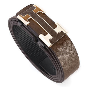 Cinturón de Cuero Genuino Tiyo para Hombre, Hebilla de Cierre Automático, Reversible, Forma de H, 3.8cm, Trenzado, Negro y Marrón, Estilo Formal, Cuero Vacuno de Wenzhou - Product Image 3