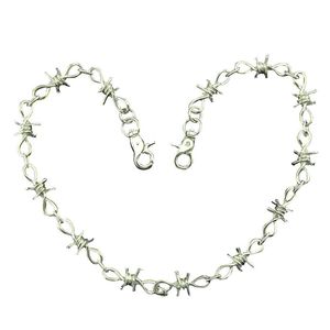 yueli Spike <b>Chain</b> Necklace Bracelet Set Zinc Alloy Punk Hip Hop Party Jewelry Geometric Design Minimalist Trendsetter - Product Image 5
