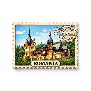 Imán <span class=keywords><strong>de</strong></span> recuerdo del castillo <span class=keywords><strong>de</strong></span> <span class=keywords><strong>Rumania</strong></span>, imán para nevera con diseño <span class=keywords><strong>de</strong></span> estampilla postal vintage, decoración para el hogar y la cocina, regalo - Product Image 2