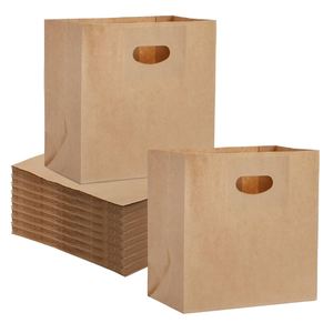 Bolsas de Regalo de Papel Blanco KM con Asa Troquelada, Bolsas de Papel Kraft para Compras y Comida para Llevar - Product Image 3