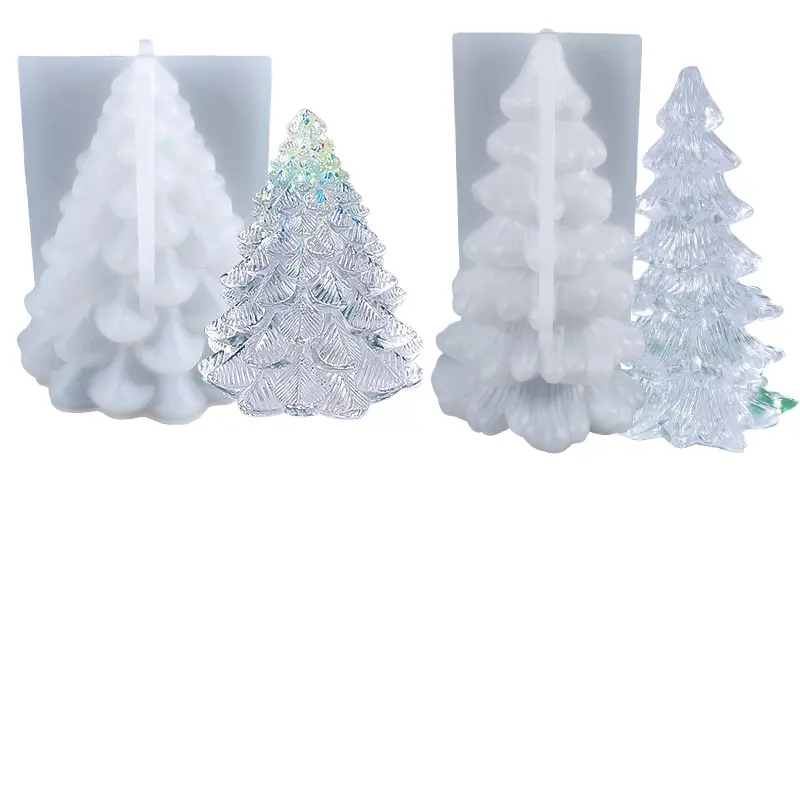 Molde de resina 3D para árbol de Navidad, molde de silicona de cono de pino para proyectos de resina epoxi, soporte de cera para velas de jabón, fabricación de adornos