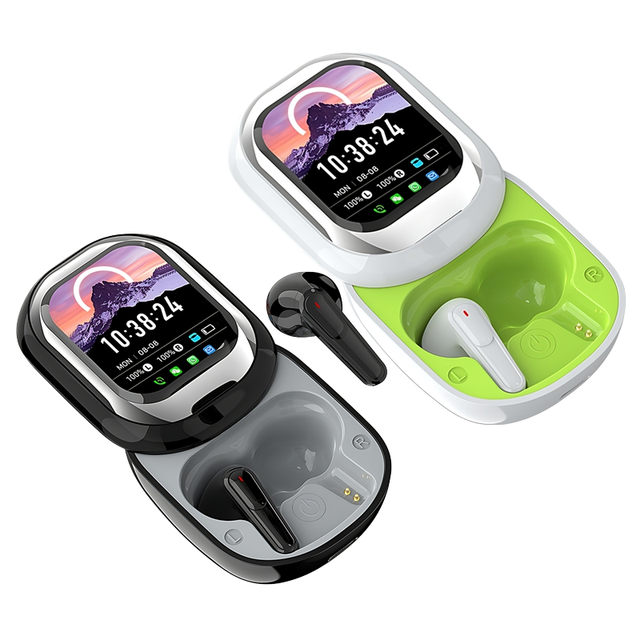 SE-ONE Full-Color Touch Screen Wireless Earphones with App Information Synchronization and Personalized Screen Saver Settings