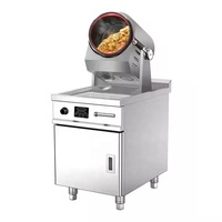 Machine à frire automatique, robot de cuisine commercial, wok électrique à tambour, 1,5-9,3 L, antiadhésif, pour restaurant, cantine