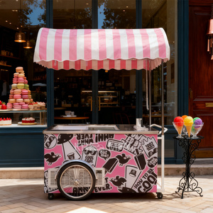 Thailand Electric Cargo Coffee Bike Fiberglass 250-300W 36V for Food Retail Beach Ice Cream Shops - Product Image 2