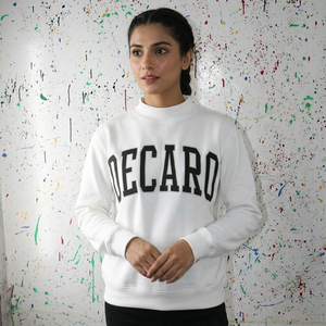 Sudadera con Capucha DECARO Gris Ceniza, 100% Algodón, Felpa, Media Cremallera, Oversize, Ecológica, con Apliques Bordados, Invierno, CLUSH SPORTS - Product Image 1