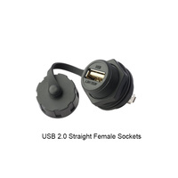 Adaptador de Conector USB Hembra Lshitech M20 IP68 a Prueba de Agua, Conector USB Tipo C para Conector Circular de Aviación
