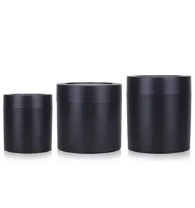 450Ml/500Ml Custom Black Matte Plastic Pot 200G Grote Cosmetische Jar Haar Gel Containers Voor Persoonlijke zorg