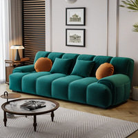 Canapé nuage moderne capitonné en bouclette, canapé moelleux crème rembourré pour salon, mobilier de salon, hôtel, villa