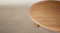Table à manger ronde contemporaine en bois massif avec trois pieds de support en dalle pour résidence