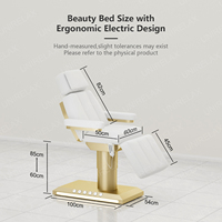Table de massage électrique robuste et réglable pour spa, soins du visage, salon de beauté et extensions de cils