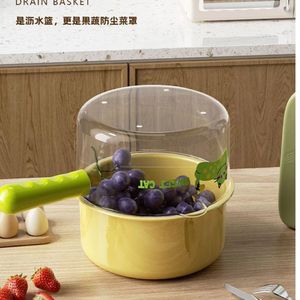 Sweet Cat Double Layer Plastic Colander Set With Drain <b>Basket</b> For Kitchen Fruit Vegetable Washing And <b>Storage</b> - Product Image 3