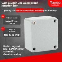 Boîtier en aluminium moulé sous pression avec revêtement en poudre FA1/WG-FA1, boîte de jonction 64x58x35mm, étanchéité des câbles extérieurs