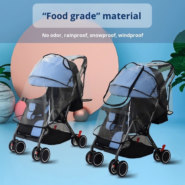 Baby Stroller Protective Cover Universal Model Baby Stroller EVA Waterproof Double-layer Baby Stroller Rain Cover