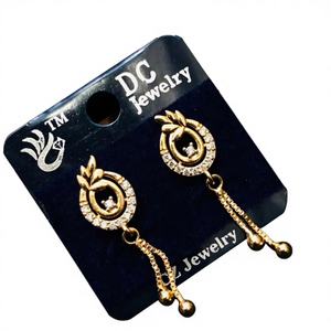 Pendientes de Acero Inoxidable de Lujo Ligero con Microincrustaciones de Circonita Cúbica, de Moda, para Uso Diario, Pequeños y Frescos, Accesorios para Estudiantes, Venta al por Mayor - Product Image 1