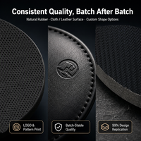 Sous-verres personnalisés ronds en caoutchouc, logo personnalisé, caoutchouc naturel antidérapant, durable, vente en gros, USA, faible MOQ