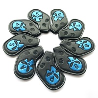 Housse de tête de club de golf personnalisée en cuir PU brodé avec logo sur mesure pour fers et putters – Commandes de petite taille bienvenues