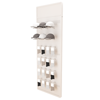 Yihe – Nouveauté : Étagère murale de rangement en métal pour cuisine, personnalisable, peu encombrante, avec panneau perforé et supports de suspension pour affichage et organisation
