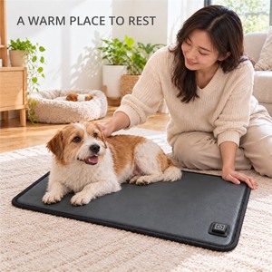 Tapis chauffant électrique personnalisé 24V pour animaux de compagnie, pour zones de repos intérieures pour chiens et chats, surface nettoyable et cordon détachable, commandes OEM ODM - Product Image 5