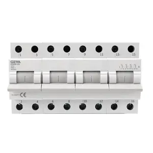 Interruptor de transferencia de desconexión Modular de montaje en riel DIN MCB de cambio Manual 4P GEYA 2. 0 2.