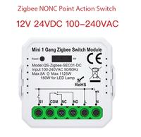 AIsmartlink Tuya Interrupteur Intelligent Contact Sec 12/24VDC Basse Tension NONC Verrou Magnétique de Porte Dispositif Intelligent Marche/Arrêt Zigbee