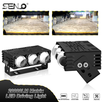 Senlo P3 Plus 190W 12V 6000K 20000LM Faros Delanteros LED Externos, Construcción de Aluminio Impermeable, 3 Lentes, Luz Alta/Baja para Automóvil