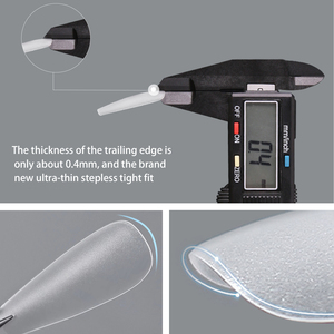 Kit d'ongles artificiels extra fins givrés à couverture complète, pré-polis, formes carrée, amande, cercueil, en gel acrylique, pour nail art DIY des doigts - Product Image 3