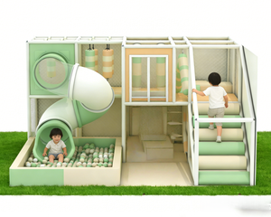 Équipement de jeu intérieur neutre tout-<span class=keywords><strong>en</strong></span>-un pour enfants, Château ludique avec toboggan rotatif, piscine à balles et aire de jeux souple, pour Play Cafe, centre commercial, école - Product Image 6