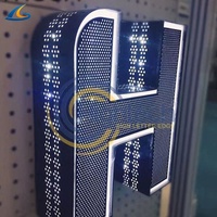 Prix d'usine 3d mur rétro-éclairé Led Light Up Logo Sign Led évidé lettres de canal éclairées pour magasin d'affaires