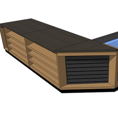 Оформление заказа с передней полкой для конфет, угловой мерчендайзер и двумя стеклянными витринами