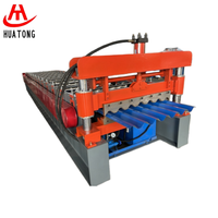 Máquina Automática para Fabricar Láminas de Techo de Acero Corrugado, Control PLC, Motor de Alta Velocidad de 5.5kW, 380V, Huatong