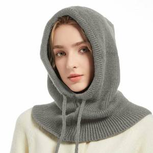 Chapeau balaclava élégant pour femmes, mode automne-hiver, tricoté, chaud, protège le cou, chapeau d'hiver balaclava - Product Image 1
