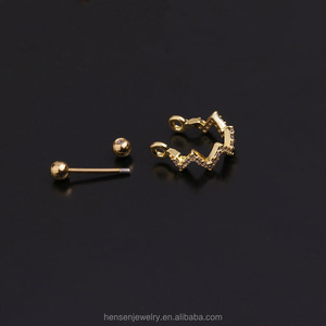 Boucle d'<span class=keywords><strong>oreille</strong></span> en forme de coquille de conque en diamant CZ <span class=keywords><strong>fin</strong></span>, <span class=keywords><strong>piercing</strong></span> orbital, boucle d'<span class=keywords><strong>oreille</strong></span> pour cartilage, <span class=keywords><strong>piercing</strong></span> pour lobe, anneaux pour tétons - Product Image 2