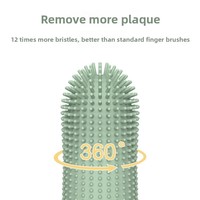 Nuevo Cepillo de Dientes Portátil para Mascotas, Perros y Gatos, con Funda Protectora para los Dedos, Antibacteriano, Antiinflamatorio, Elimina el Sarro, Cuidado Bucal