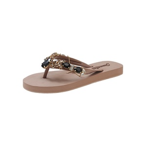 <span class=keywords><strong>Infradito</strong></span> da <span class=keywords><strong>donna</strong></span> estive 2025 nuove con stampa leopardata e catena, tomaia comoda con suola in gomma, sandali piatti in <span class=keywords><strong>pelle</strong></span> da spiaggia - Product Image 5