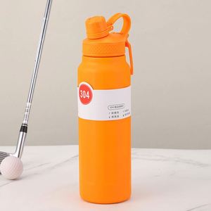 Bouteille isotherme portable d'extérieur 750 ml 950 ml en acier inoxydable avec couvercle à poignée - Product Image 1