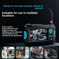 Endoscope automobile haute définition ZCF avec écran LCD, objectif 5,5 mm, IP67, grand angle 75°, zoom numérique 2X, éclairage 6 LED, usage industriel