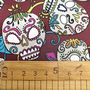 FABFAIRY-Chaqueta de sarga de seda <span class=keywords><strong>y</strong></span> poliéster, diseño de calavera fresca de color vino, gran oferta, para hombre, con patrón estampado - Product Image 3