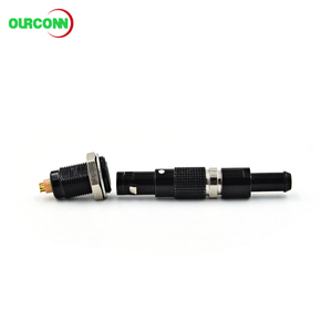 Conector de cable recto autoblocante Push-Pull militar/aeroespacial Shenzhen Aviation Plug 00B de 4 pines con tapa trasera - Product Image 5