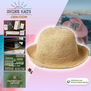 Sombrero de <span class=keywords><strong>Paja</strong></span> para Mujer, Diseño de Lujo Shinehats 2026, Logotipo Personalizado, Dos Tonos, Blanco y Negro, para Verano, Playa, OEM - Product Image 6