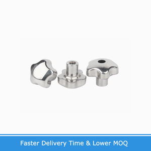 Pegangan tombol bintang benang wanita dalam baja tahan karat berbentuk bintang lubang buta penjepit kacang prem roda tangan M6-M20 untuk mur - Product Image 3