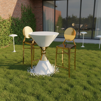 Tabouret de bar empilable moderne en plastique avec cadre en acier inoxydable, dossier haut, chaise de comptoir pour hôtels, événements, mariages, or/argent