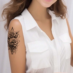 WB 7 Fogli/Confezione Tatuaggi Temporanei Semi-Permanenti per Donne, <span class=keywords><strong>Farfalle</strong></span> <span class=keywords><strong>e</strong></span> <span class=keywords><strong>Fiori</strong></span>, Sexy <span class=keywords><strong>e</strong></span> Realistici, Impermeabili, Adesivi Stencil - Product Image 3